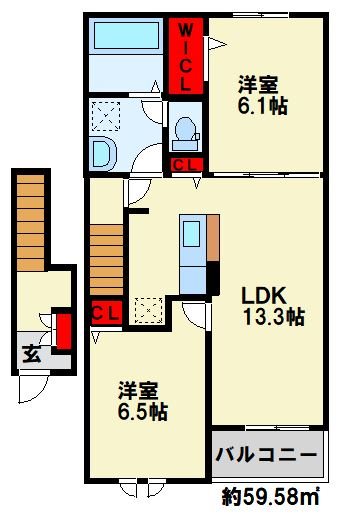 メゾン　ド　ジュネス　Ⅱ 間取り図