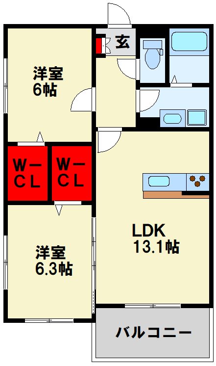 レクシーズ槻田Ⅱ 間取り図