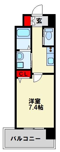 GRACEFUL北湊 705号室 間取り