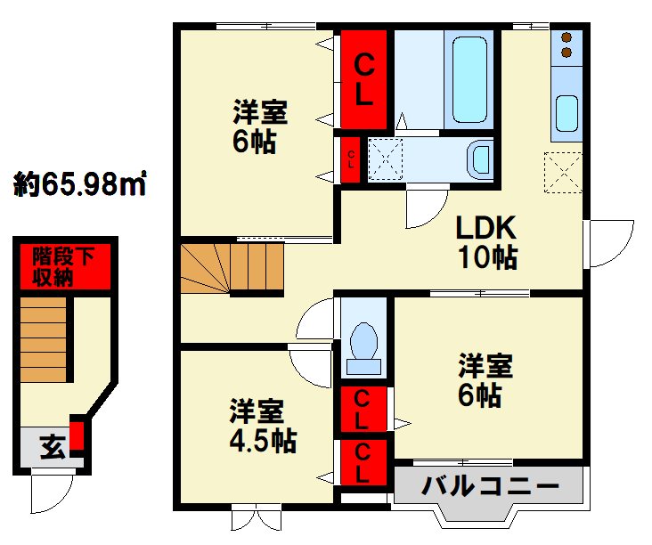 コーポラスカームⅡ 202号室 間取り