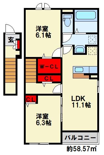 メゾン　ド　ジュネス　Ⅲ 間取り図