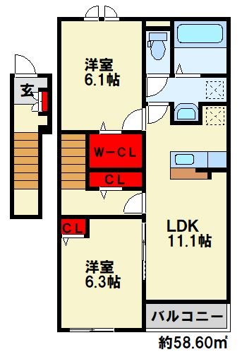 メゾン　ド　ジュネス　Ⅲ 間取り図