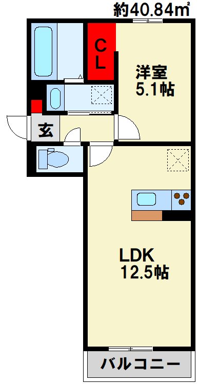 セジュール横代 間取り図