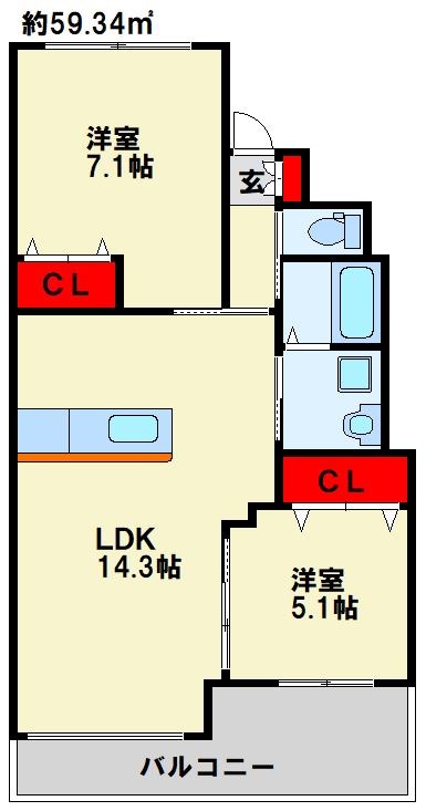Luna soleil  205号室 間取り