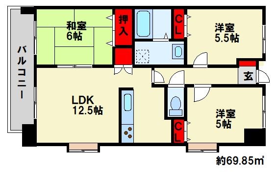 オータムパレス 間取り図