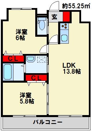 ヴァルトハヤシⅠ 間取り図