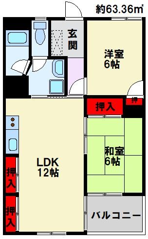 フォーレスト折尾 間取り図