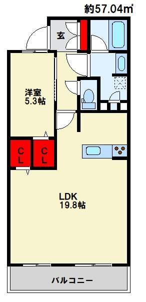 グランドパレスプラウド到津 間取り