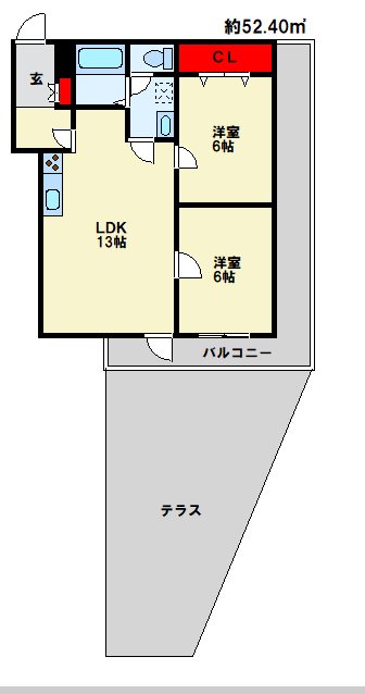 天神島スカイマンション 間取り図