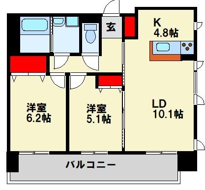 秋桜中間 間取り図