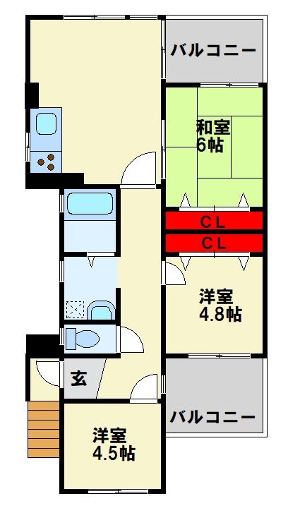 リヴィエール本城 511号室 間取り