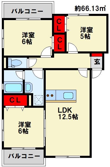 プレステージ大平 間取り図