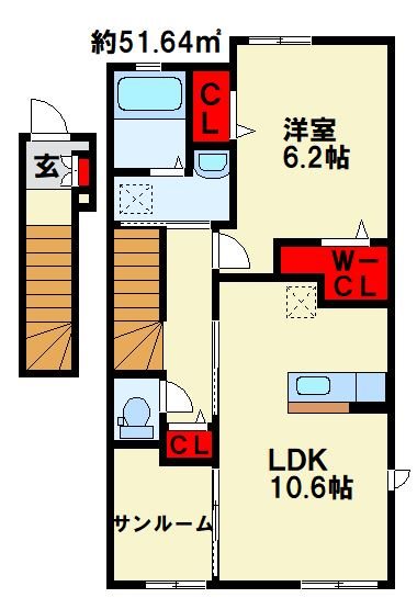 アーバンコート南行橋　A棟 間取り図