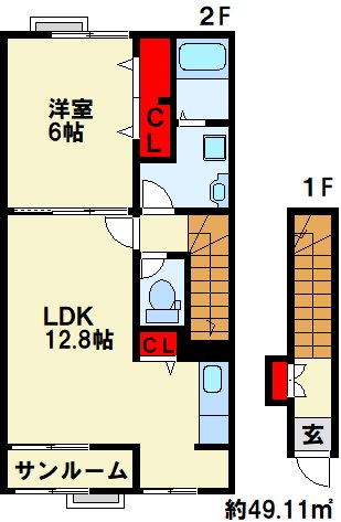 グランツⅣ  205号室 間取り