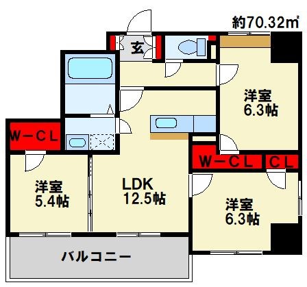 (仮称)九州共立大前マンション 間取り図