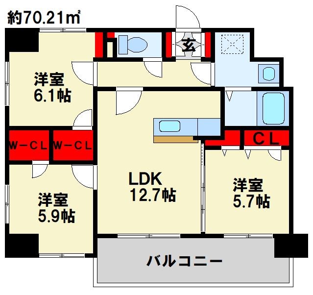 (仮称)九州共立大前マンション 間取り図