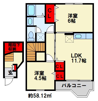 パ－ク・メゾンＭ・Ａ 間取り図