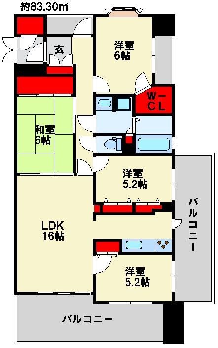 アーバンパレス曽根セシア  間取り図