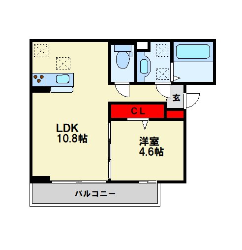 Ｄ-ＲＯＯＭ中原西 間取り図