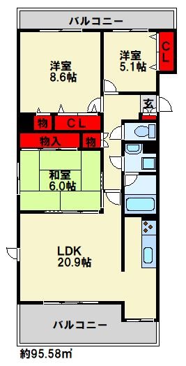 フリーリー守恒  間取り図
