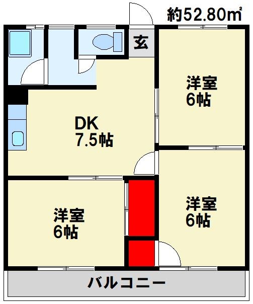 セントラルコーポ大西 間取り図
