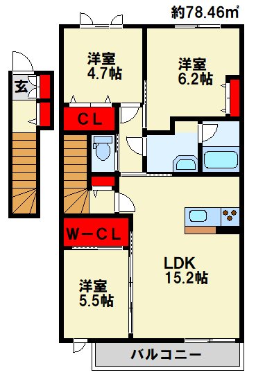 エメラルドタワー　B棟 間取り図