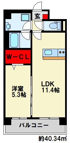 ネクステージ三萩野 103号室 間取り