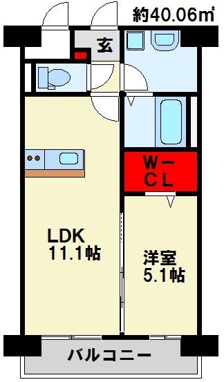 リオ ラクーコ 407号室 間取り
