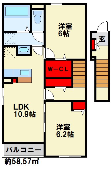プルメリアⅡ 間取り図