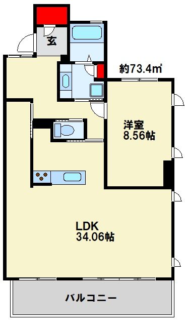 サンパーク守恒テラス 203号室 間取り