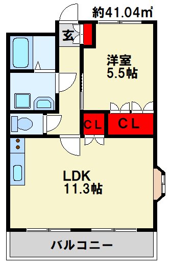 グランチェスタ・HIYORI 206号室 間取り