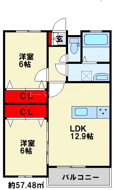 グラン・ジュネス重住 間取り図