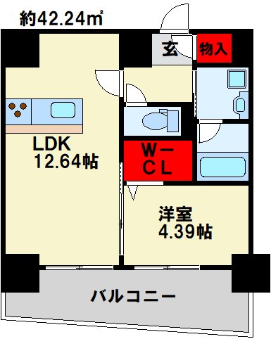デザイナーズ　ざ・旦過 間取り図
