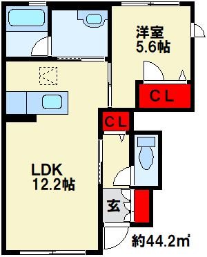 赤坂ローズガーデン 101号室 間取り