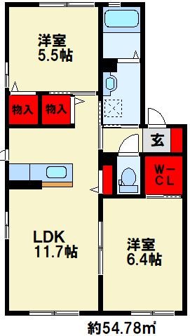 MAST緑ヶ丘 Ｅ棟 202号室 間取り