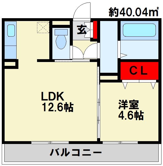 イオメール折尾 B棟 間取り図