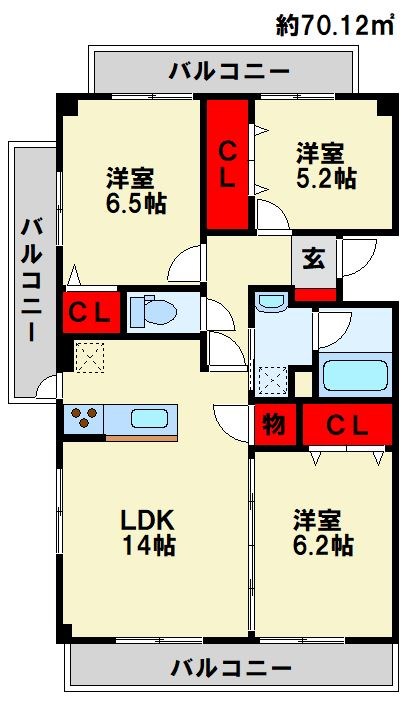 ニューガイア高野 間取り図
