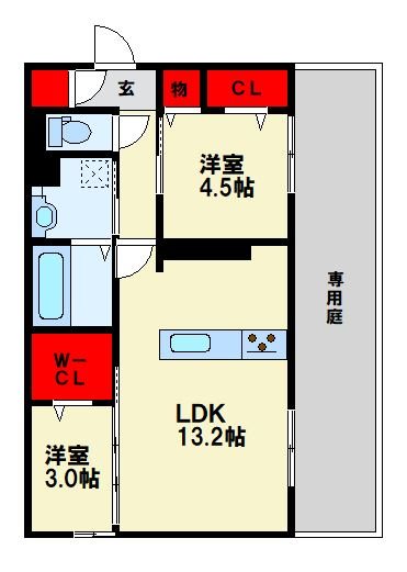 TORISIA陣原 間取り図