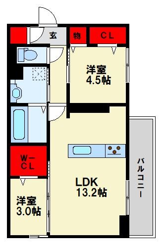 TORISIA陣原 間取り図