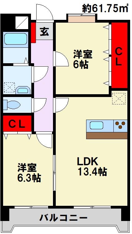 ブルースクエアー響 間取り図