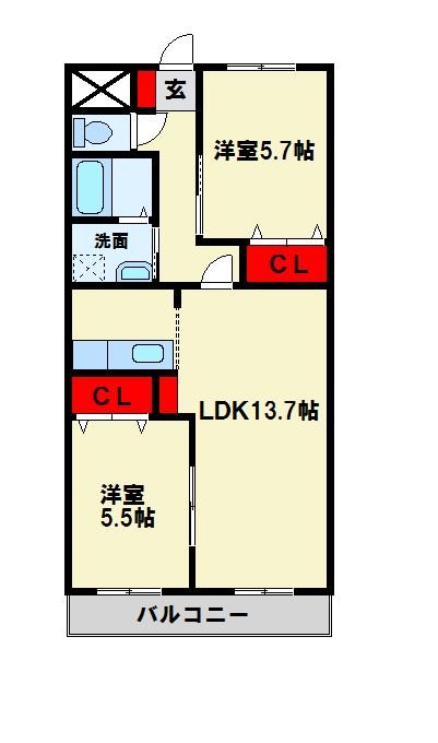 プレザントリィ 間取り図