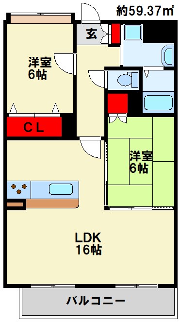 コンフォートスクエア安部山  間取り図