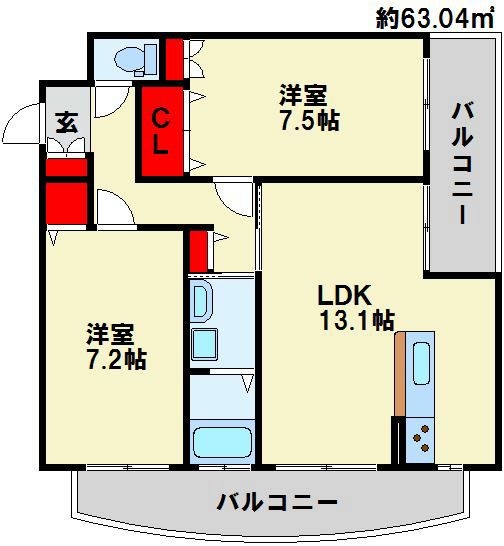 サンシャイン・ポート中井 間取り図