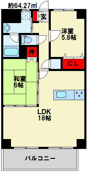 ニューガイア高野 間取り図