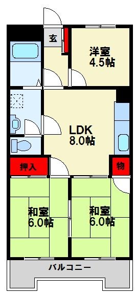 ギャラン春の町 1005号室 間取り