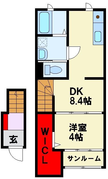 ディオーネ 201号室 間取り