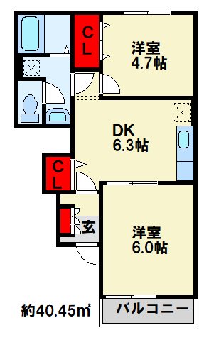シャルマン杉　Ｃ棟  間取り図