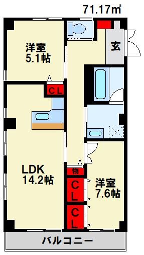 シティフォート 間取り図