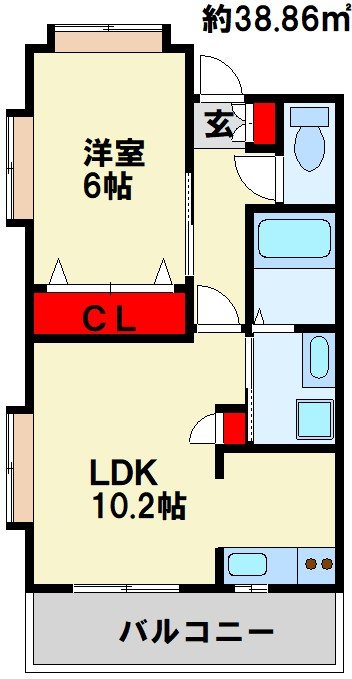 アースコートＹ&amp;rsquo;ｓシティ香春口 間取り図