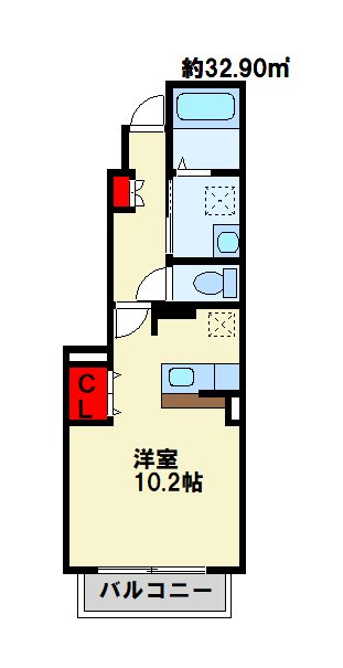 Sone Apartment　A棟 103号室 間取り